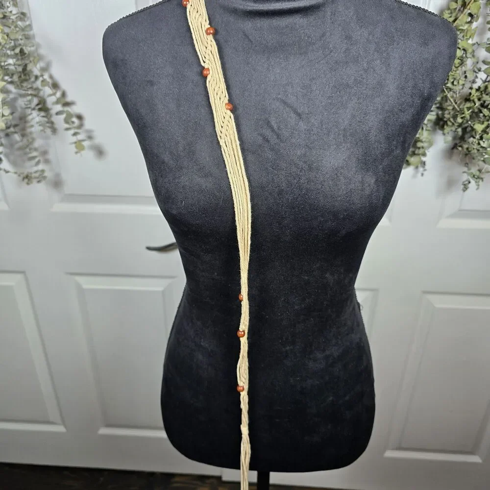 Macrame Beaded Tassel Belt Boho Festival Hippie Western Revival Statement 51